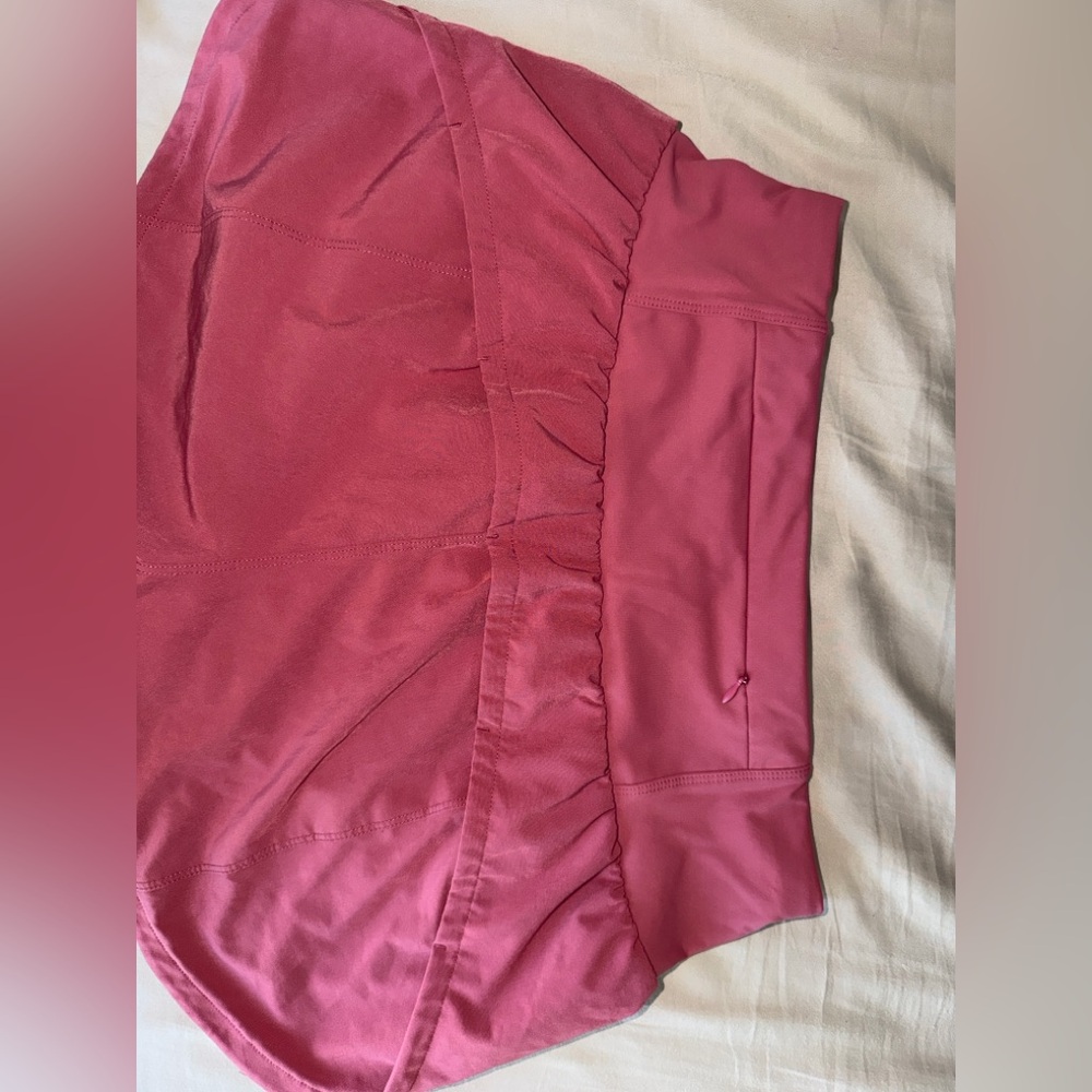THE GYM PEOPLE High Waisted Running Shorts Rose Red M - Picture 4 of 5